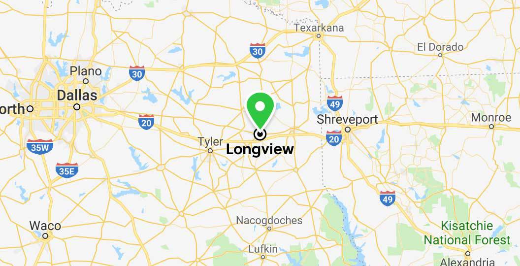Map of Longview